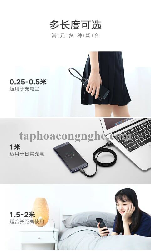 Ugreen 30675 0.5M màu Đen Cáp sạc truyền dữ liệu USB 2.0 sang MICRO USB dáng dẹt US118 30030675